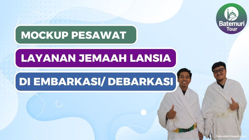 Mockup Pesawat dan  Jalur Cepat di Embarkasi/Debarkasi untuk Layani Jemaah Haji lansia